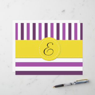 Purple Stripes, Striped Pattern, Lines, Monogram