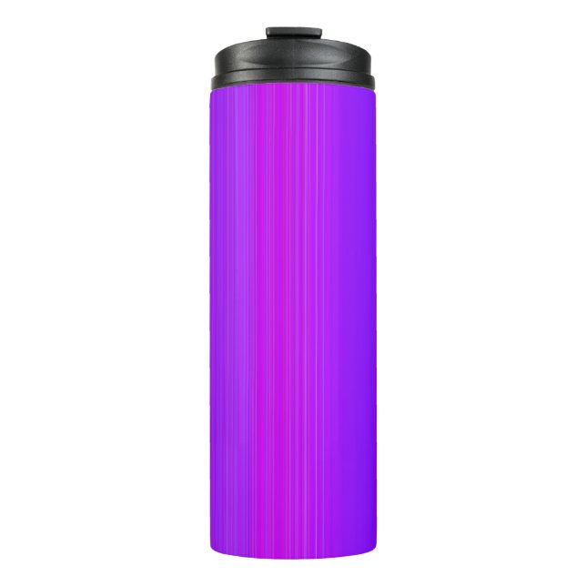 Purple stripes thermal tumbler (Front)