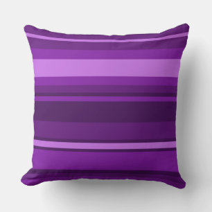 Purple stripes throw pillow