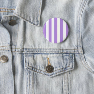 Purple Stripes, White Stripes, Striped Pattern 2 Inch Round Button