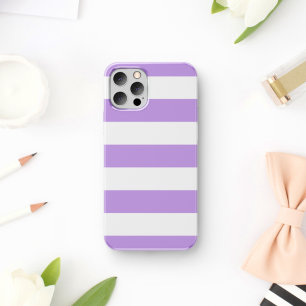 Purple Stripes, White Stripes, Striped Pattern iPhone 11 Case