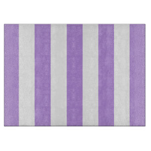 Purple Stripes, White Stripes, Striped Pattern Cutting Board