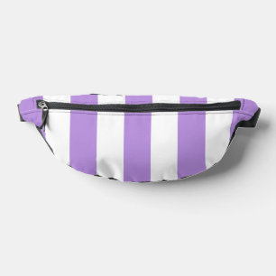 Purple Stripes, White Stripes, Striped Pattern Fanny Pack