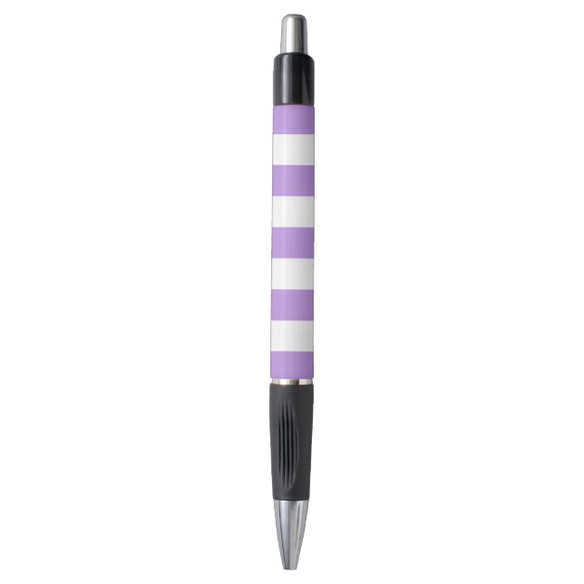 Purple Stripes, White Stripes, Striped Pattern Pen (Front Vertical)