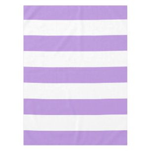 Purple Stripes, White Stripes, Striped Pattern Tablecloth