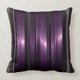 Purple strips throw pillow