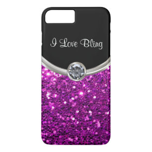 Purple Stylish Bling Case-Mate iPhone Case