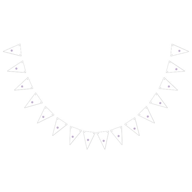 Purple, stylized floral mandala design on a dark b bunting flags (All)