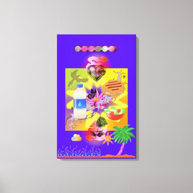 Purple Suburbs Canvas Print (Front)