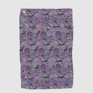 Purple Succulent Golf Towel