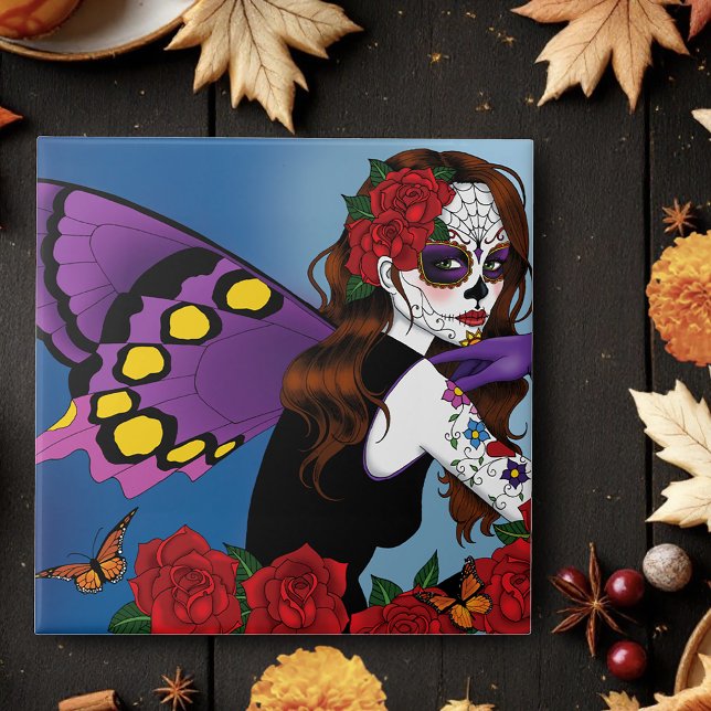 Purple Sugar Skull Fairy Tile (Creator Uploaded)