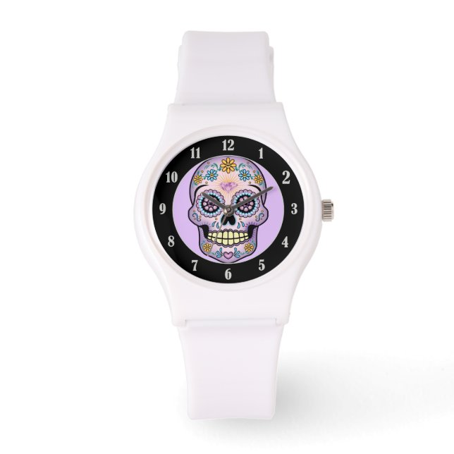 Purple Sugar Skull Watch (Front)