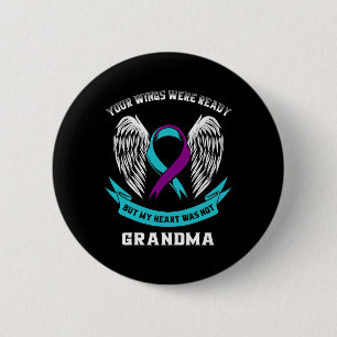 Purple Suicide Awareness Ribbon In Memory Of My Gr 2 Inch Round Button