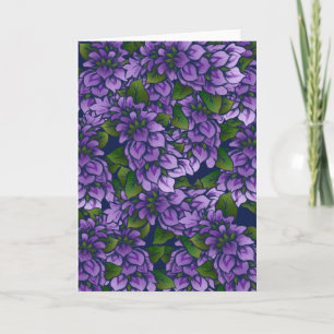 Purple Summer Floral Art Lilac Gardening Pattern Card