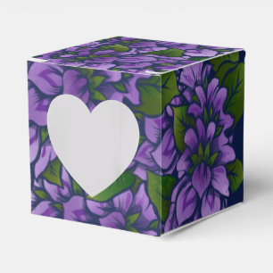 Purple Summer Floral Art Lilac Gardening Pattern Favor Box