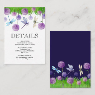 Purple Summer Wedding Enclosure Card