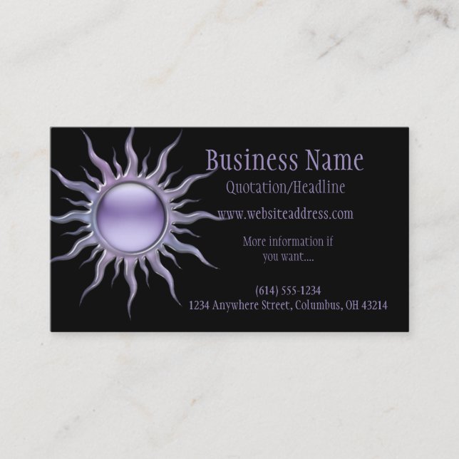 Purple Sun 2 Business Card (Front)