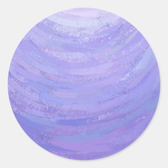Purple Sun Classic Round Sticker (Front)