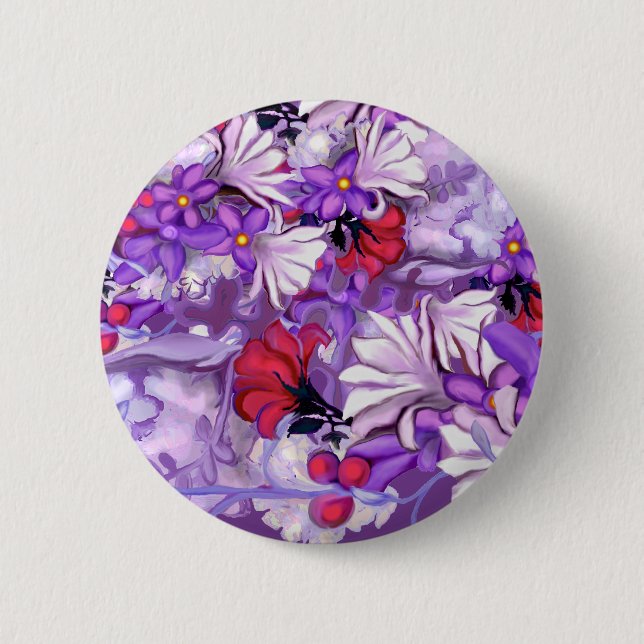Purple sun fairy 2 inch round button (Front)