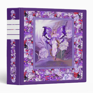 Purple Sun Fairy 3 Ring Binder