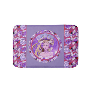 Purple Sun fairy Bath Mat