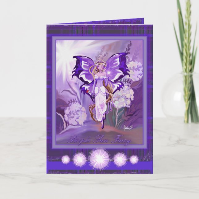 Purple Sun Fairy blank card (Front)