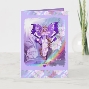 Purple Sun Fairy blank card