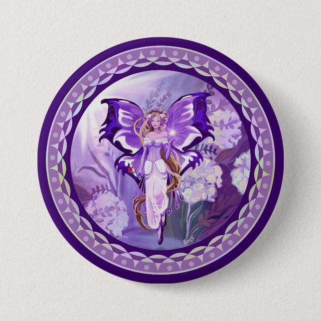 Purple Sun Fairy Button (Front)