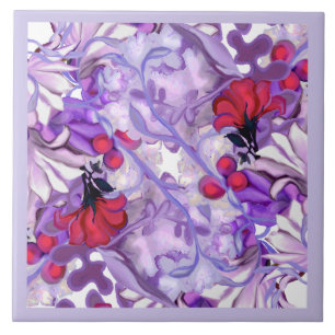 Purple sun Fairy Ceramic Tile