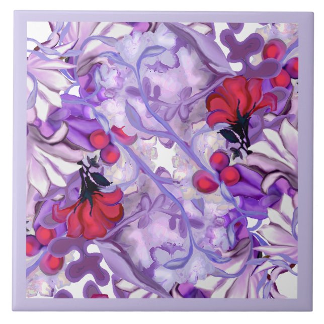 Purple sun Fairy Ceramic Tile (Front)