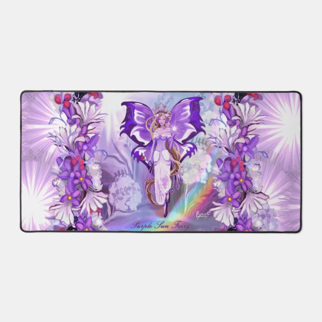 Purple Sun fairy Desk Mat (Front)