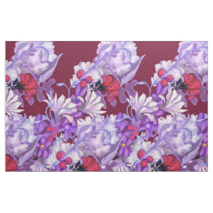 Purple sun Fairy details : flowers Fabric