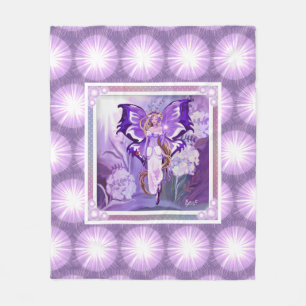 Purple Sun fairy Fleece Blanket