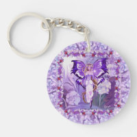 Purple Sun Fairy Keychain