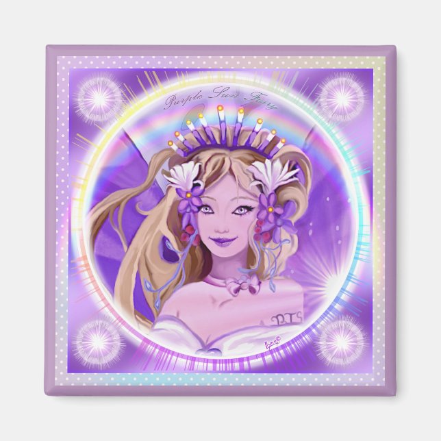 Purple Sun Fairy Magnet (Front)