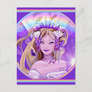 Purple Sun Fairy Postcard