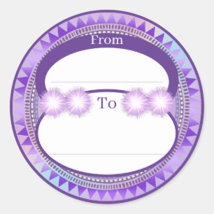 Purple Sun Fairy round sticker