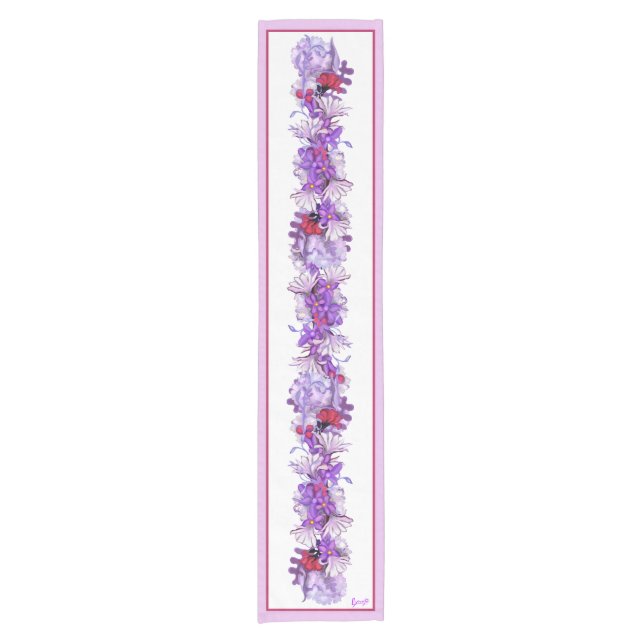 Purple Sun fairy Short Table Runner (Front)