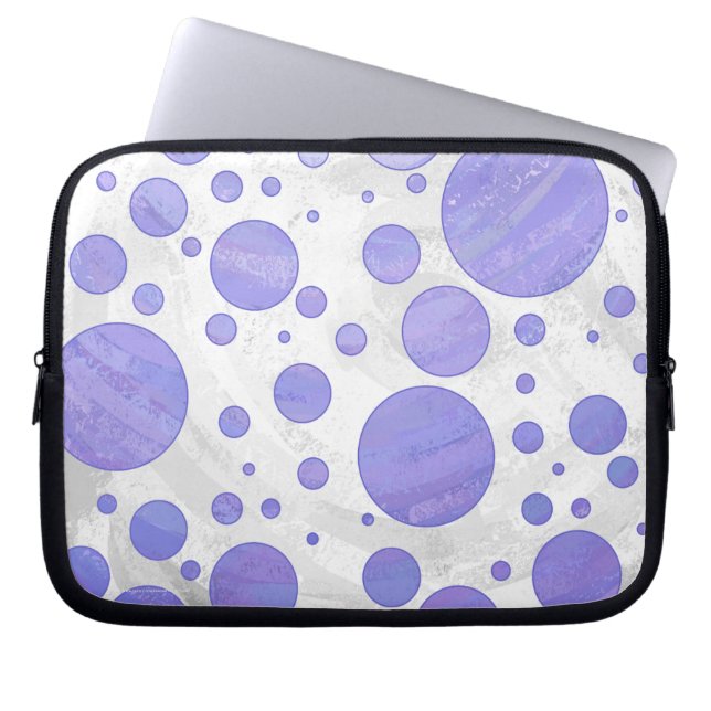 Purple Sun Polka Dot Laptop Sleeve (Front)