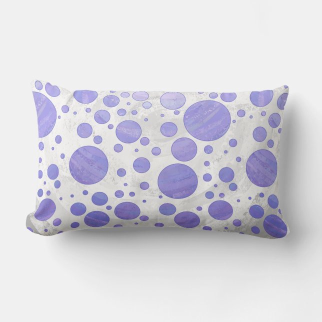 Purple Sun Polka Dot Lumbar Pillow (Front)