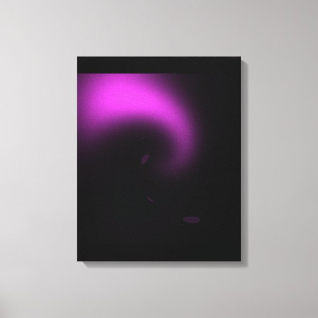 Purple Sunburst Twirl Lights Canvas Print (Front)