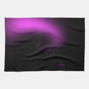 Purple Sunburst Twirl Lights Kitchen Towel