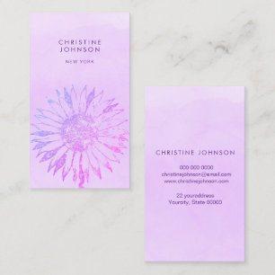 purple sunflower business card