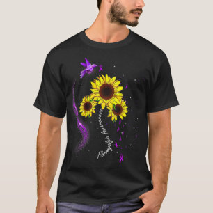 Purple Sunflower Fibromyalgia Awareness T-Shirt