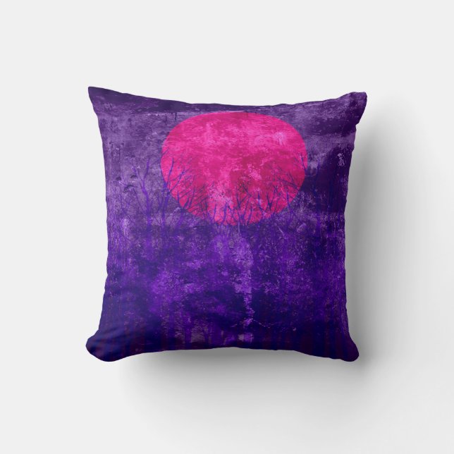 Purple Sunset | Abstract Painting 2 Throw Pillow (Front)