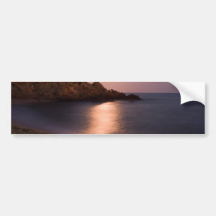 Purple Sunset beach Catalonia, Spain Bumper Sticker