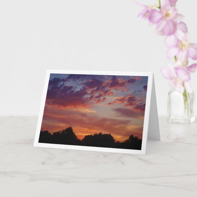 Purple Sunset Landscape Card (Orchid)