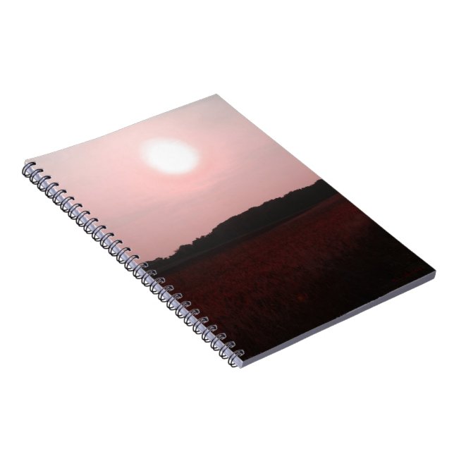 Purple Sunset Over Field Notebook (Right Side)