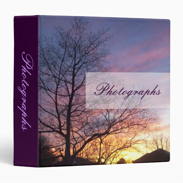 Purple Sunset Photo Binder (Front/Spine)
