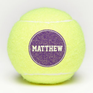 Purple Super Sport Custom Name Tennis Balls